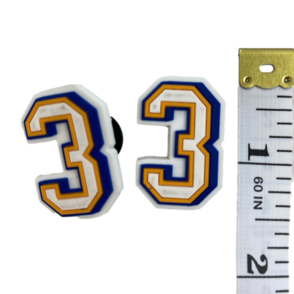 𝅺crocs charms Two number 3s